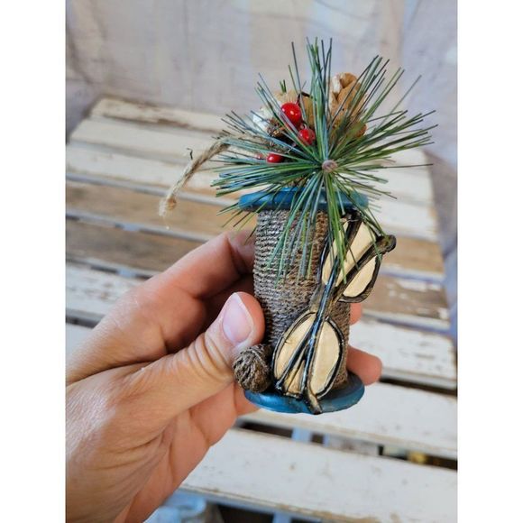 Glasses spool sore ornament Xmas holiday tree vintage - Picture 5 of 8